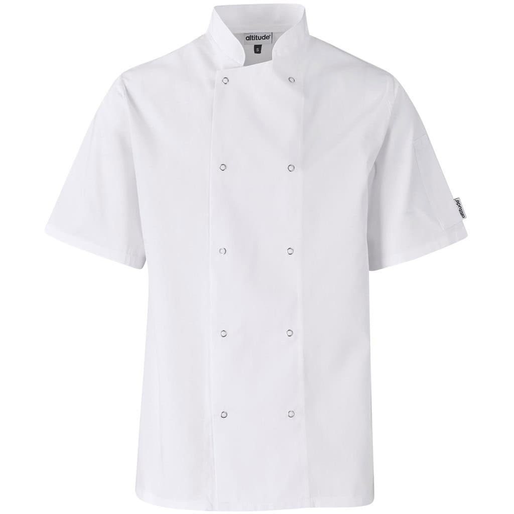 WHITE Unisex Short Sleeve Zest Chef Jacket