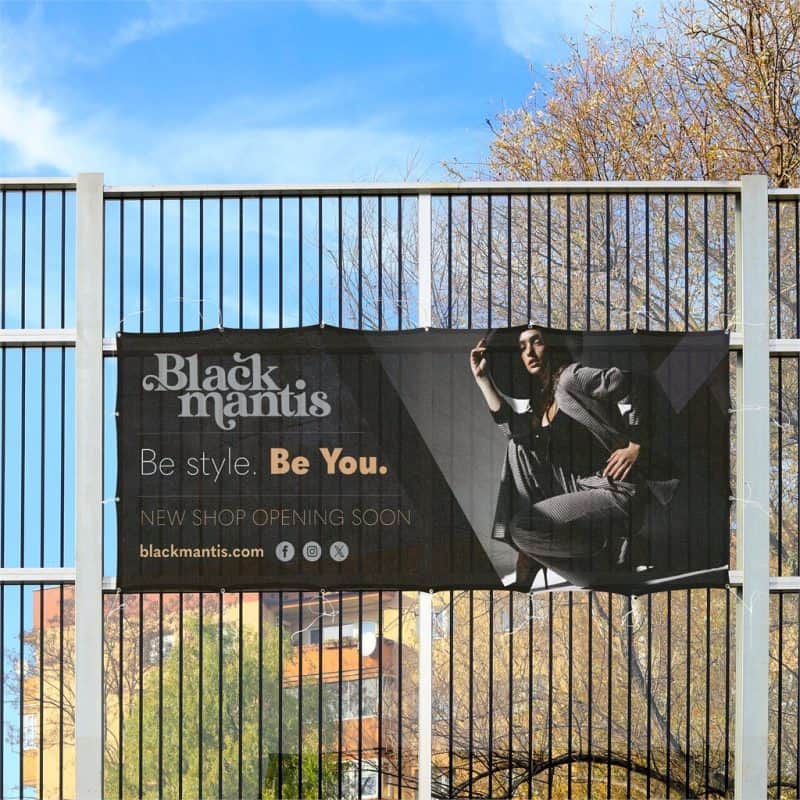 Sublimated Airtex Fabric Fence Banner 3 m x 1.2m lifestyleImagesWithLogos