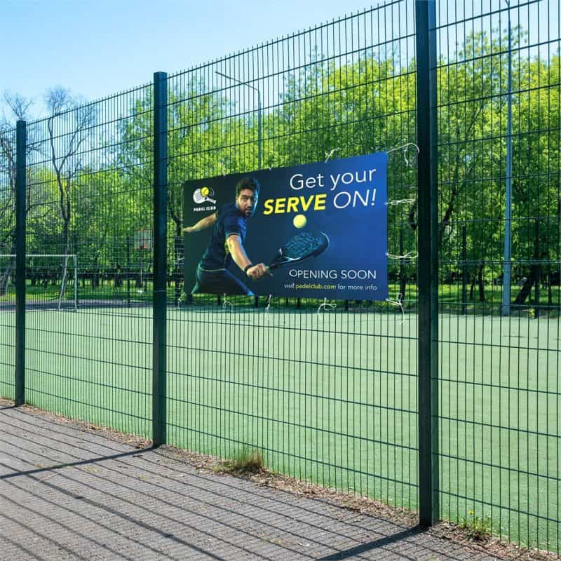 Sublimated Display Fabric Banner 2.45m x 1.5m lifestyleImagesWithLogos