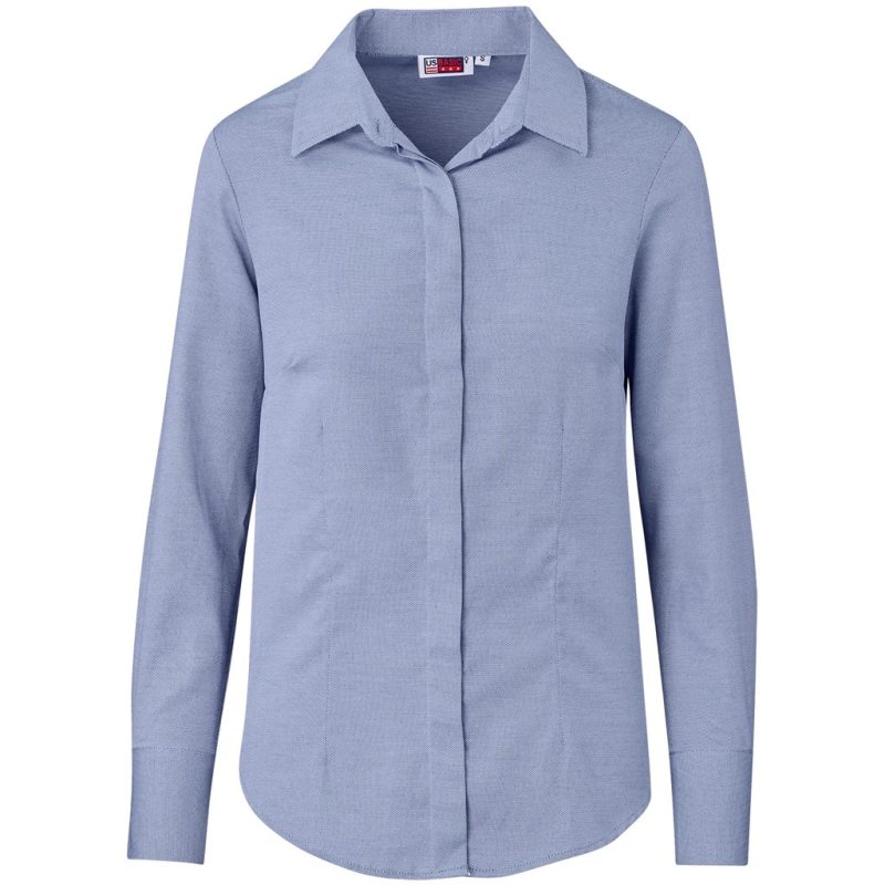 NAVY Ladies Long Sleeve Wallstreet Shirt - Navy