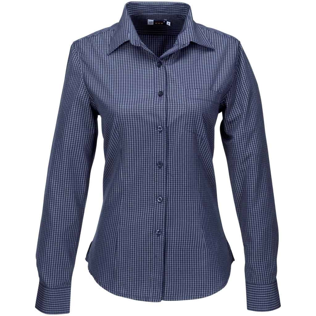 NAVY Ladies Long Sleeve Huntington Shirt - Navy