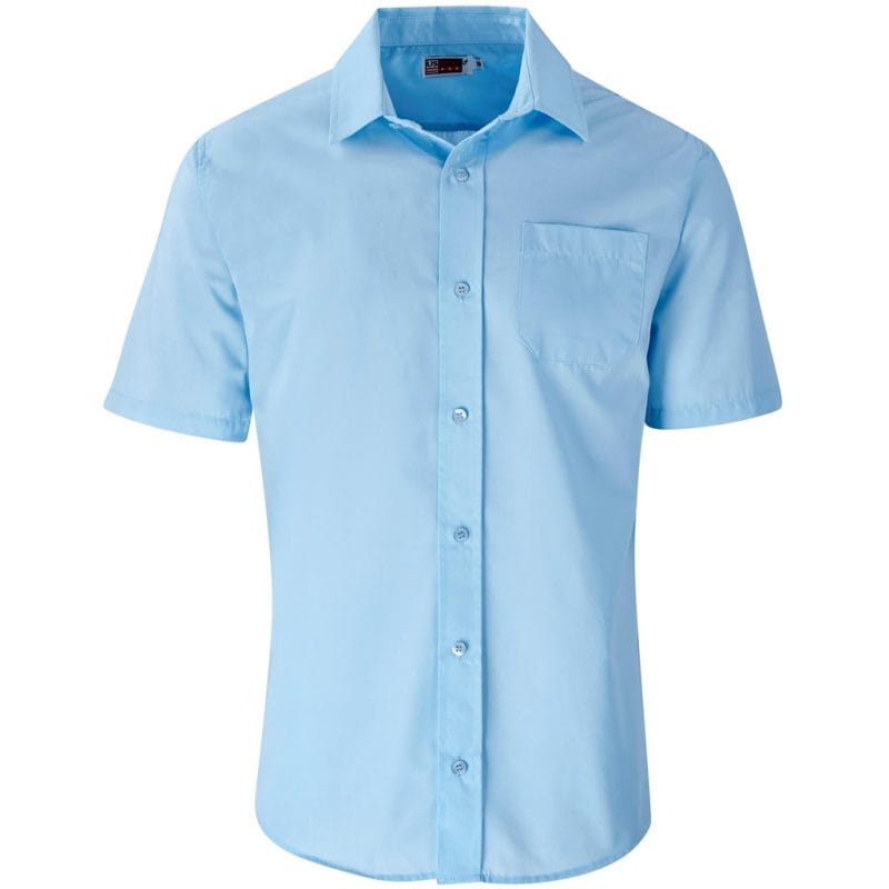 LIGHT BLUE Mens Short Sleeve Kensington Shirt