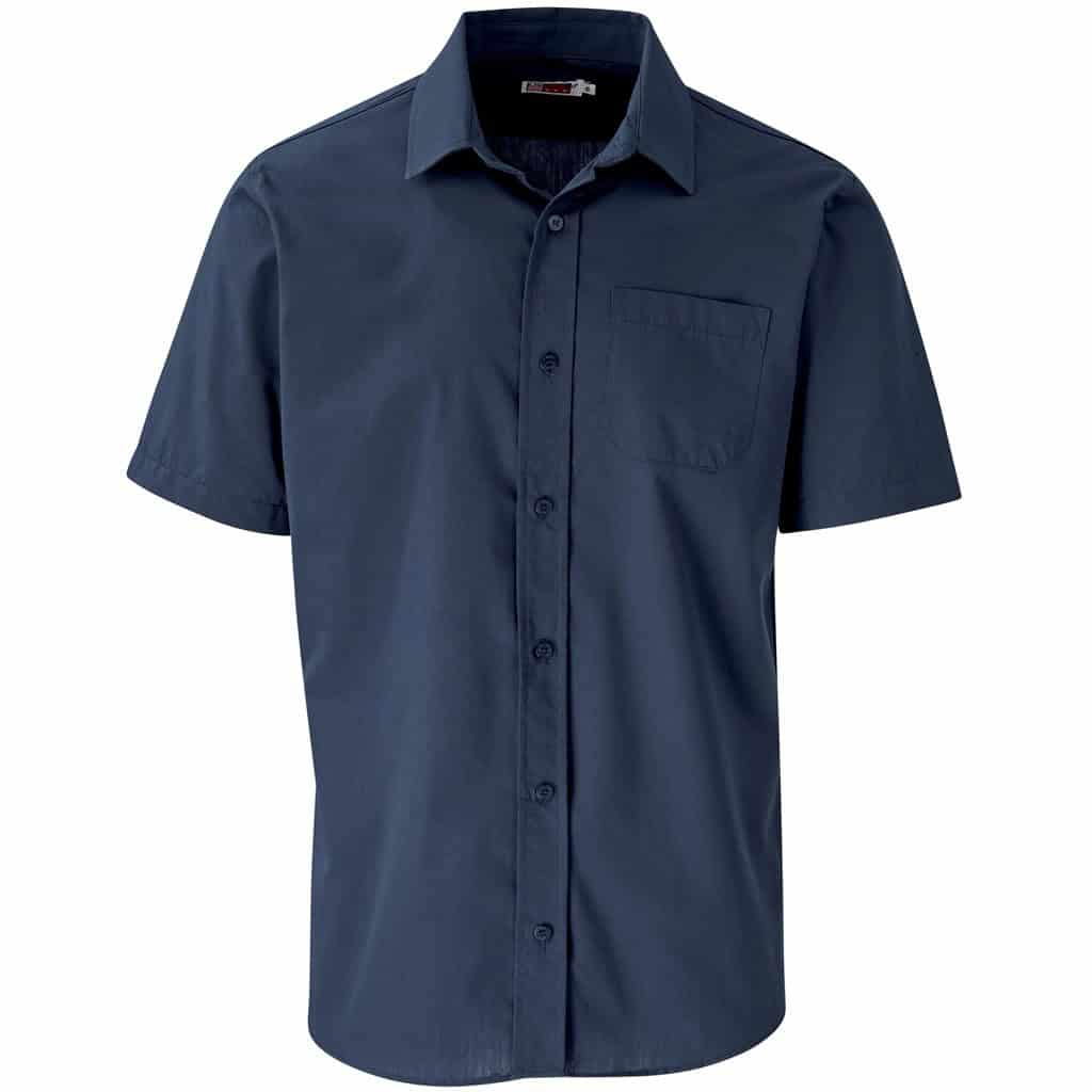 NAVY Mens Short Sleeve Kensington Shirt