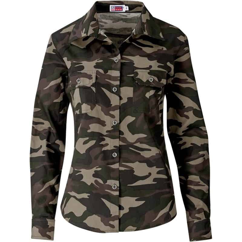 CAMOUFLAGE Ladies Long Sleeve Wildstone Shirt - Camouflage