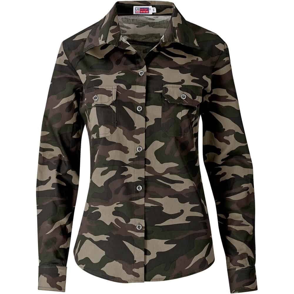 CAMOUFLAGE Ladies Long Sleeve Wildstone Shirt - Camouflage
