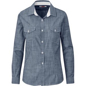 NAVY Ladies Long Sleeve Windsor Shirt - Navy