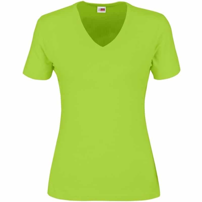 LIME Ladies Super Club 165 V-Neck T-Shirt - Lime