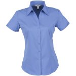 BLUE Ladies Short Sleeve Metro Shirt - Blue