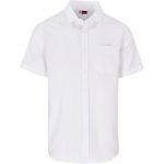 WHITE Mens Short Sleeve Oxford Shirt