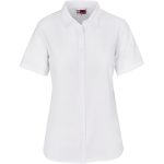 WHITE Ladies Short Sleeve Oxford Shirt