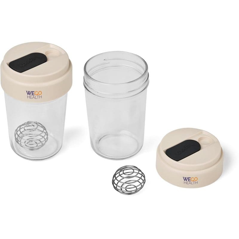 CREAM Kooshty Hero Glass Protein Shaker - 700ml - Cream