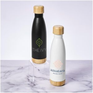 Serendipio Heritage Stainless Steel & Bamboo Vacuum Water Bottle  500ml