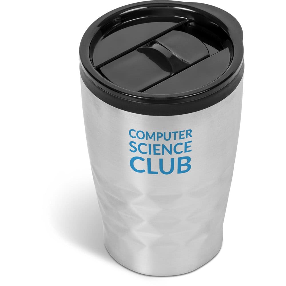 Silver Vega Stainless Steel & Plastic Double-Wall Tumbler – 350ml