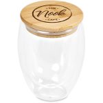 Okiyo Moco Glass & Bamboo Double-Wall Cup - 350ml