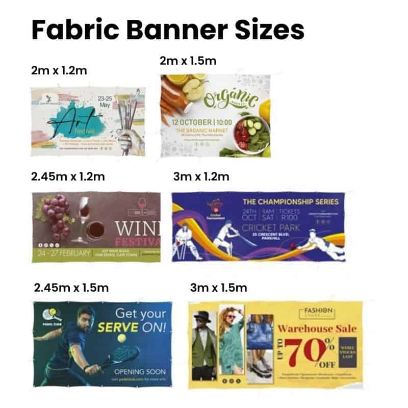Fabric Banner Sizes