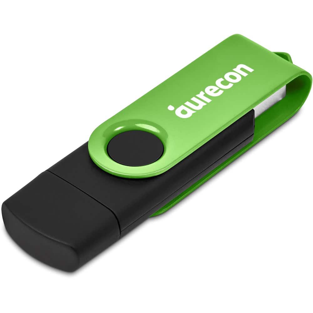 Lime Shuffle Gyro Black Flash Drive – 8GB
