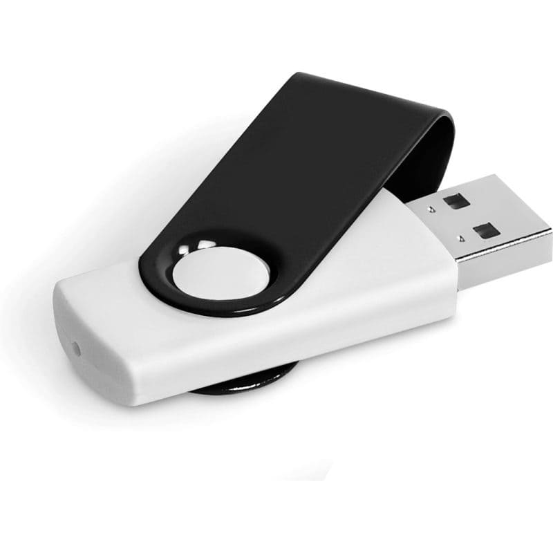 BLACK Axis Gyro White Flash Drive - 32GB
