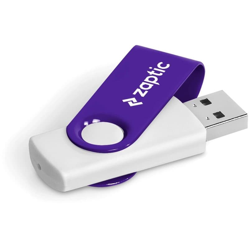 PURPLE Axis Gyro White Flash Drive - 32GB