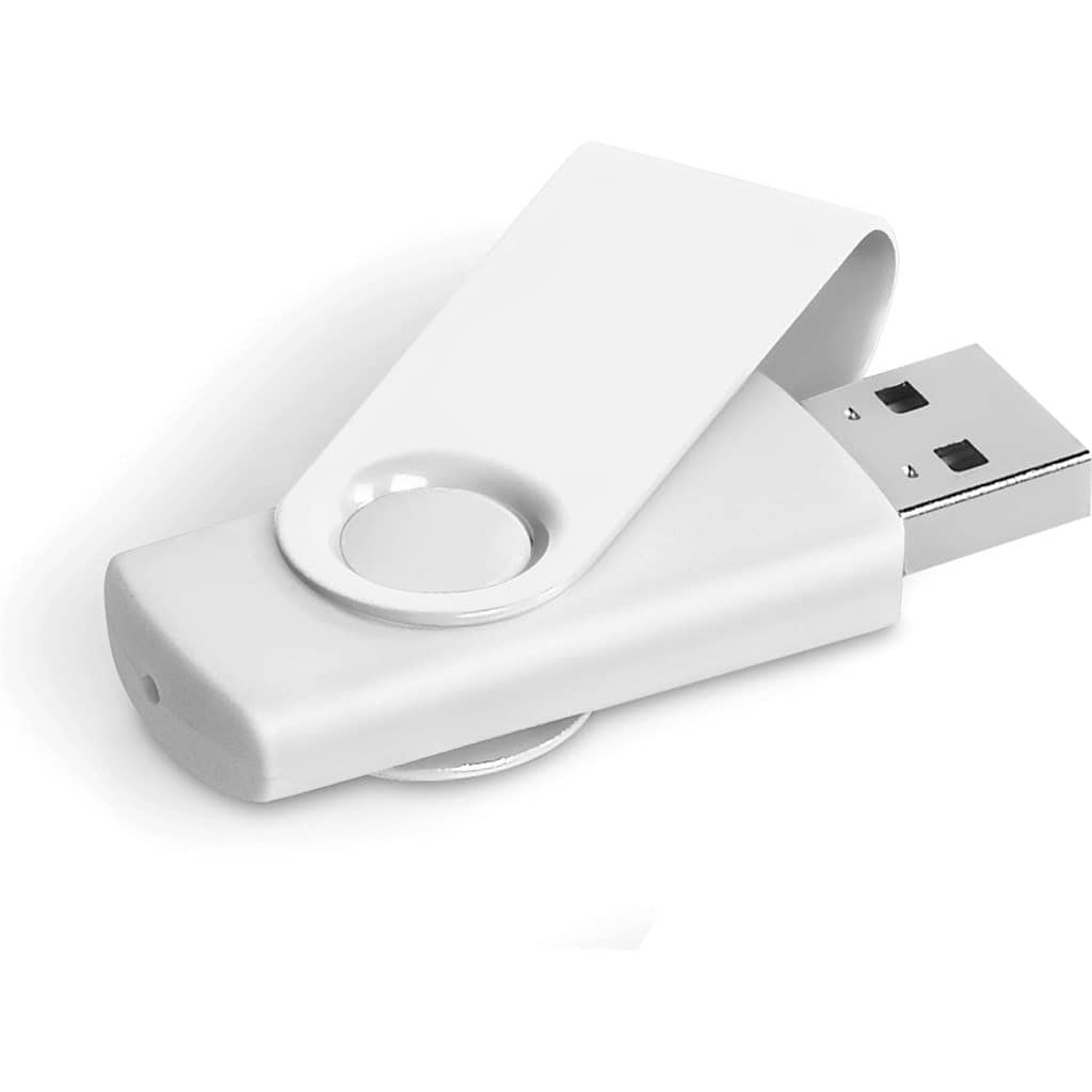 SOLID WHITE Axis Gyro White Flash Drive - 32GB