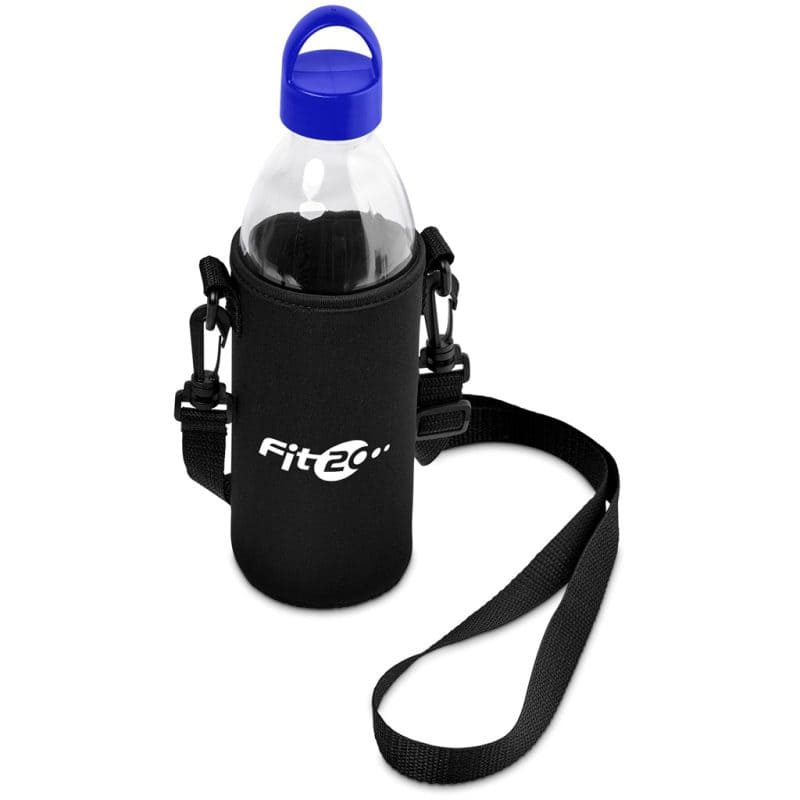 Blue Kooshty Hands-Free Glass Water Bottle – 850ml