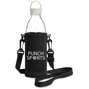 Kooshty Hands-Free Glass Water Bottle  850ml - Cream