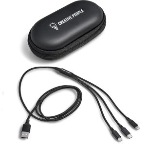 BLACK Swiss Cougar Helsinki Tri-Cable in EVA Case