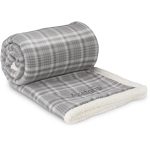 GREY US Basic Everest Sherpa Fleece Blanket