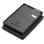 GREY Oakridge USB Notebook & Pen Set - 8GB