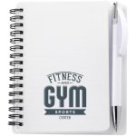 SOLID WHITE Altitude Plasma A6 Spiral Notebook & Pen