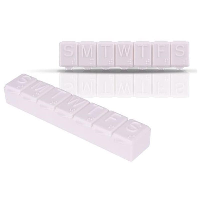 SOLID WHITE Altitude Emery Weekly Pill Box
