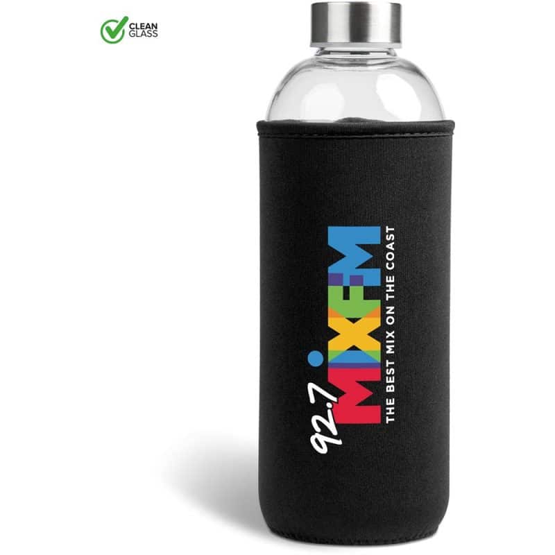 BLACK Kooshty Jumbo Glass Water Bottle - 1 Litre
