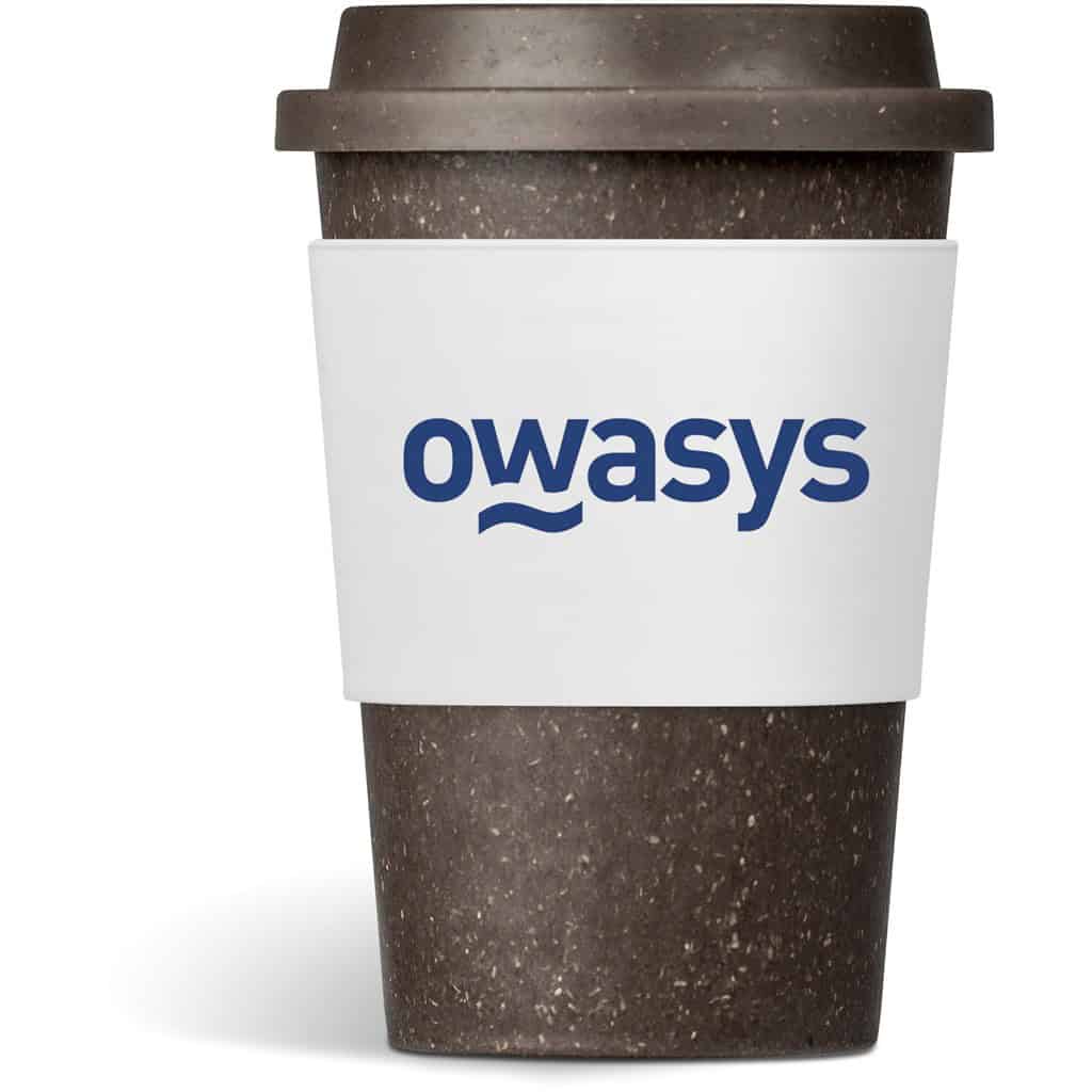 Solid White Kooshty Brown Bean Plastic Double-Wall Tumbler – 400ml
