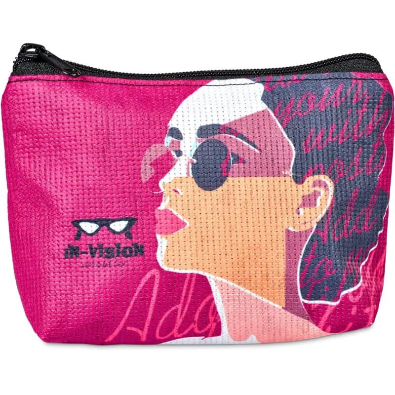 Pre-Printed Sample Hoppla Leanne Recycled PET Stitch-Bond Mini Toiletry Bag