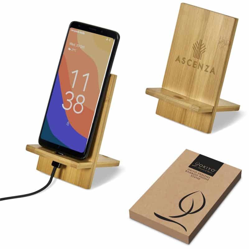 Okiyo Ekslens Bamboo Phone Stand