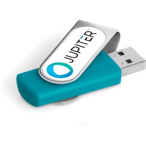 TURQUOISE Axis Dome Flash Drive - 8GB - Turquoise