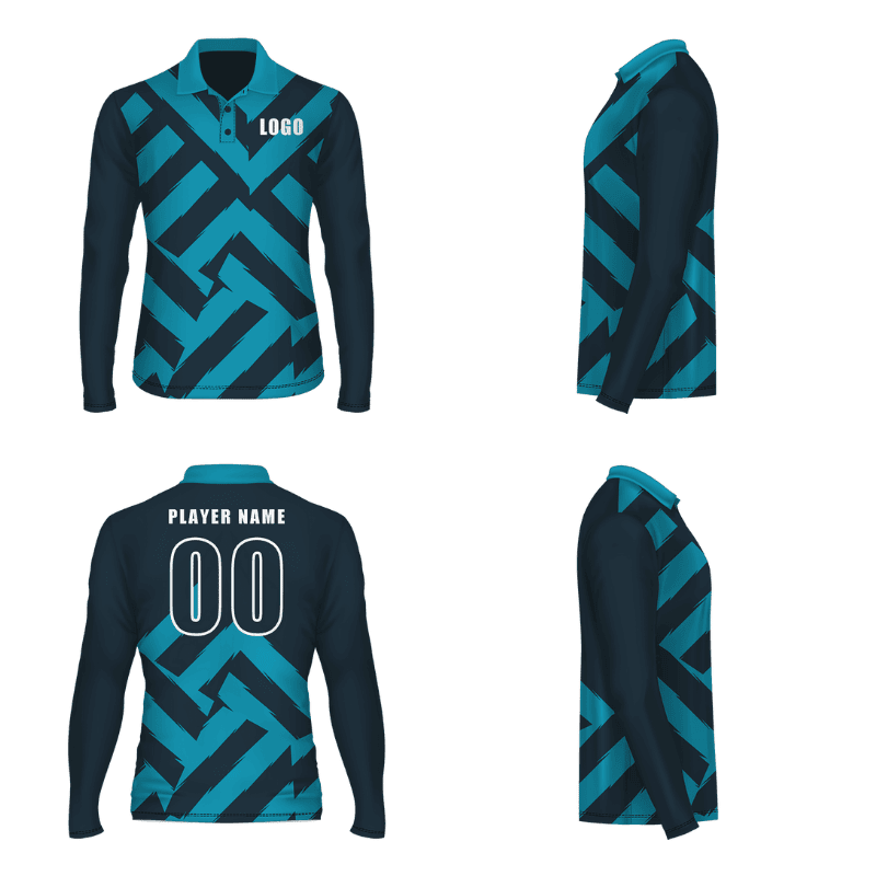 Mens Long Sleeve Golf Shirt Custom Design