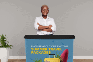 promotional counters and kiosks