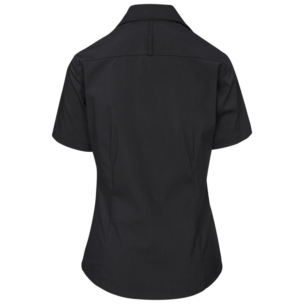 black Ladies Short Sleeve Sheffield Stretch Shirt