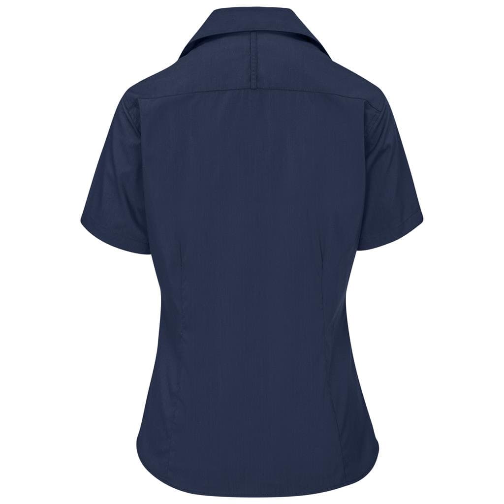 navy Ladies Short Sleeve Sheffield Stretch Shirt