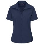 navy Ladies Short Sleeve Sheffield Stretch Shirt