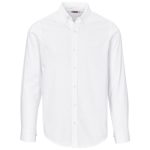 white Mens Long Sleeve Cotton Twill Moderna Shirt