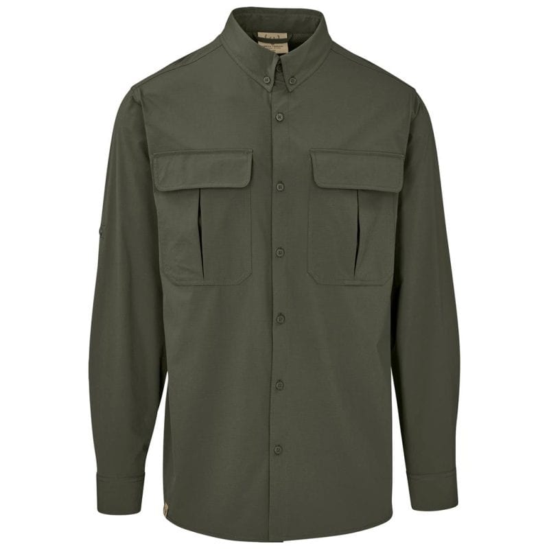 olive Mens Long Sleeve Amatola Shirt
