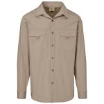 khaki Mens Long Sleeve Mawenzi Twill Shirt