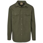 olive Mens Long Sleeve Mawenzi Twill Shirt