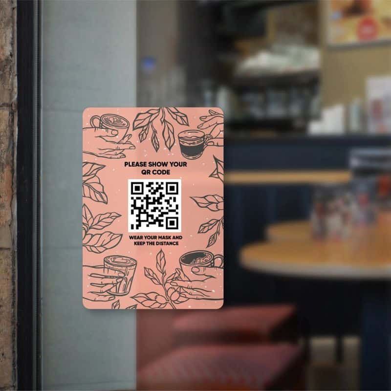 QR Code Sticker for shopfront
