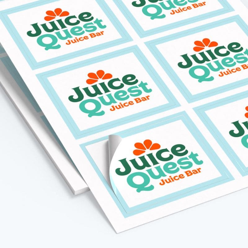 Square Sticker Printing on sheets