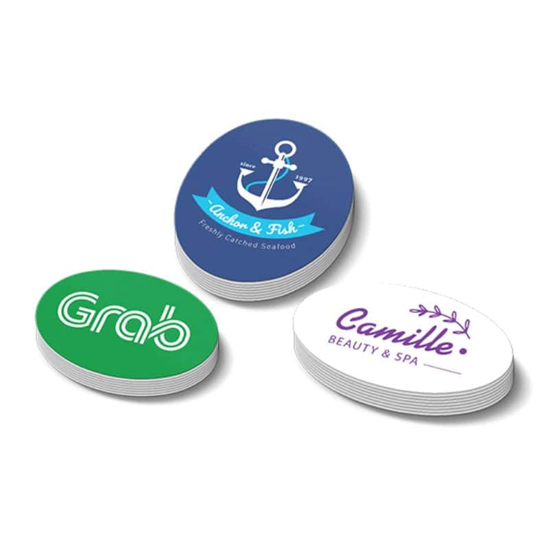 oval Die-Cut Sticker Singles