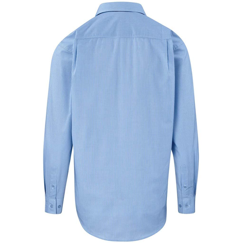 Mens Long Sleeve Micro Check Shirt - Light Blue additionalClearanceImage
