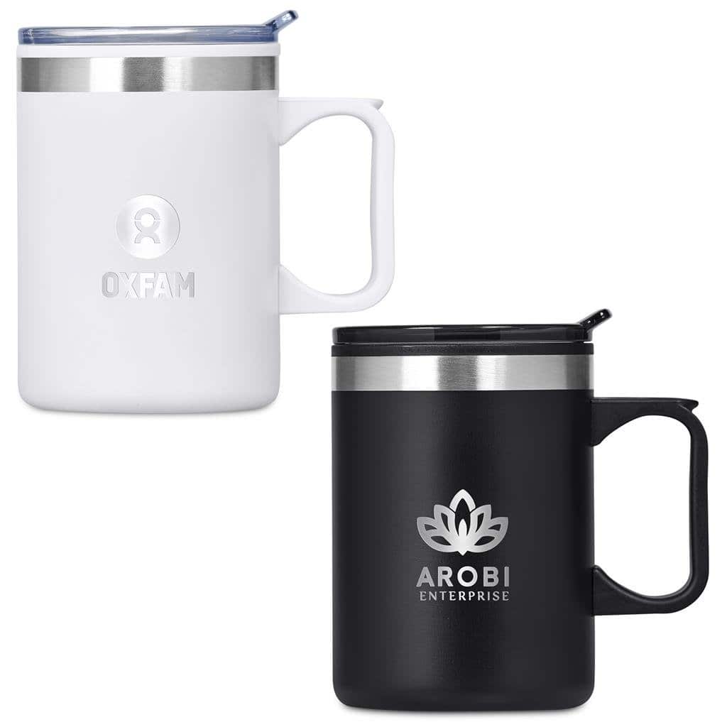 Kooshty Angelo Stainless Steel & Plastic Double-Wall Mug – 360ml