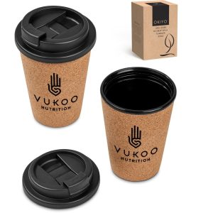 Okiyo Joki Cork & Wheat Straw Double-Wall Tumbler – 350ml additionalImagesWithLogos